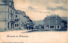 Souvenir de Delémont. Avenue de la Gare
