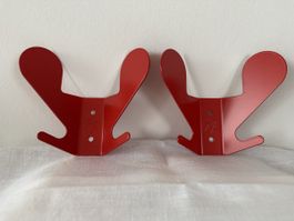 Wandhalterung rot Metall 2 Stk. neuwertig