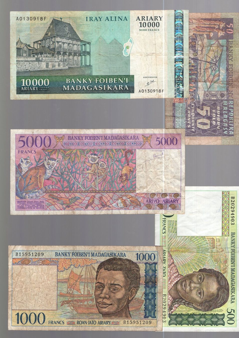 Banconote: Madagaskar noten 5 stück – Usato da Leibstadt venduto da baroc333