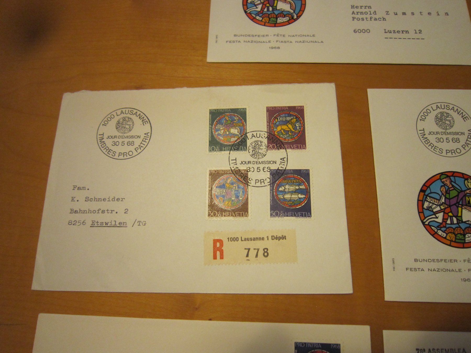 Tutti i francobolli: PP 1968 FDC und weitere Briefe – Usato da Gordola venduto da Polentaefung 2