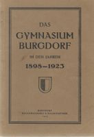 Das Gymnasium Burgdorf in den Jahren 1898-1923
