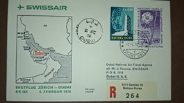 Swissair Zürich - Dubai 02.02.1976