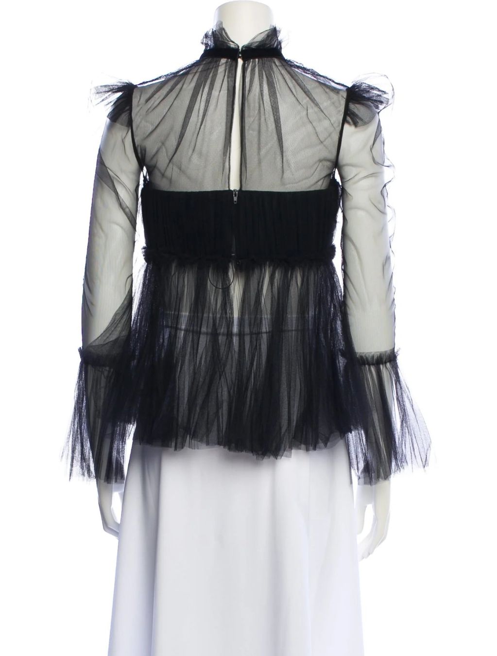 Chemisiers: Khaite nylon mock neck blouse – Neuf (Voir description) à Dallenwil par ZD2019 1