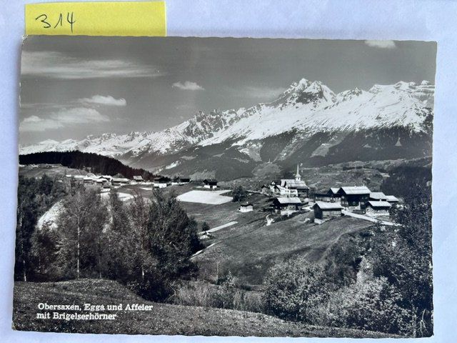 Cartoline postali: Obersaxen Egga Affeier mit Brigelserhörner 1970 – Usato da Niederwil AG venduto da dahu75