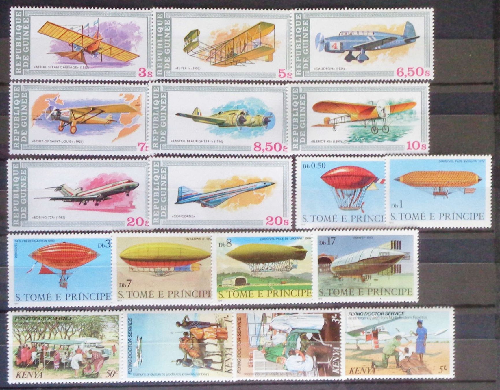 Alle Briefmarken: MONDE: Thématique AVIATION **, 5 photos – Neu (gemäss Beschreibung) aus Le Locle von timbrettino 1