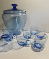 Design 60/70er Bowlen Kristall Set 8 teilig  gr Bowlenschale