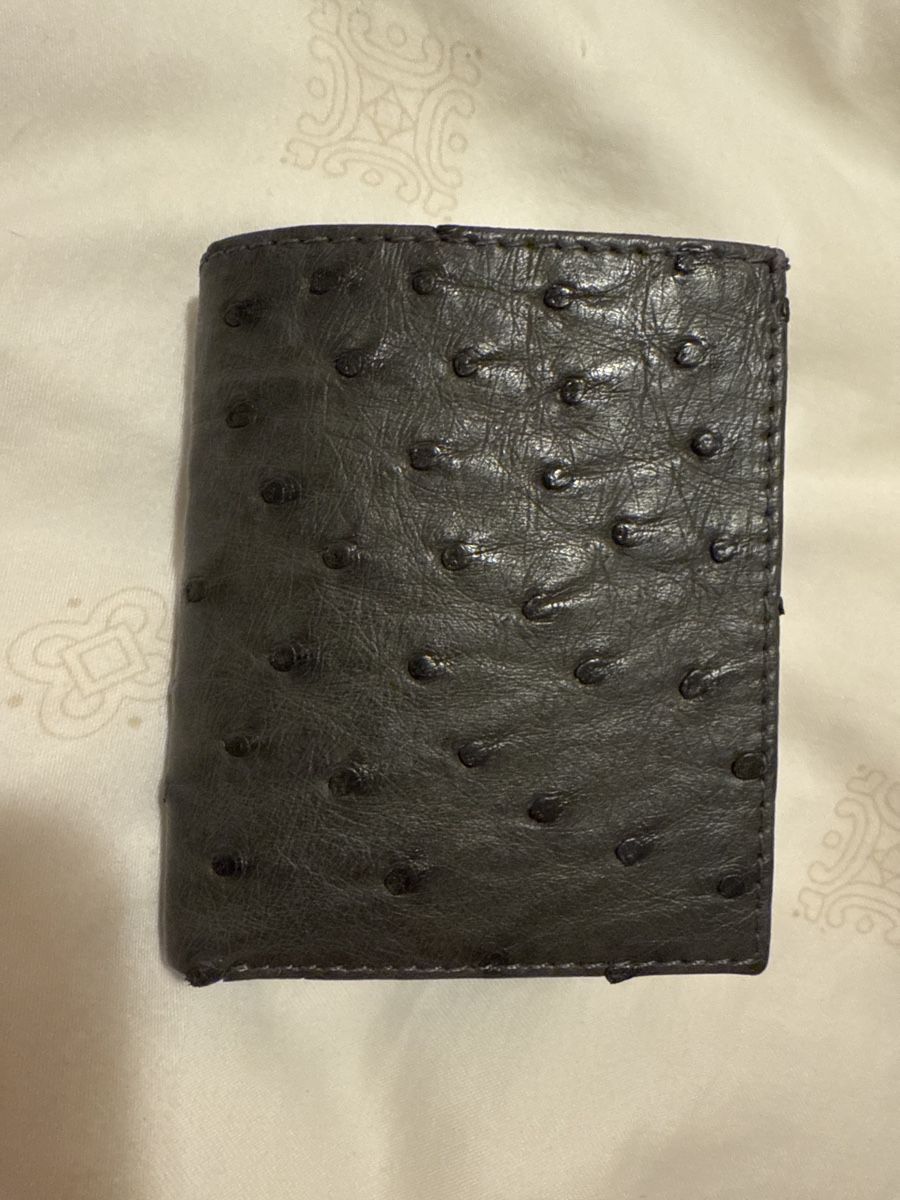 Brieftaschen: Portefeuille en cuir d'autruche véritable / – Neu (gemäss Beschreibung) aus Montreux von kingfisherbeach