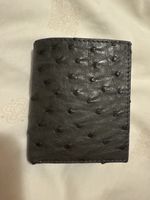 Portefeuille en cuir d'autruche véritable /