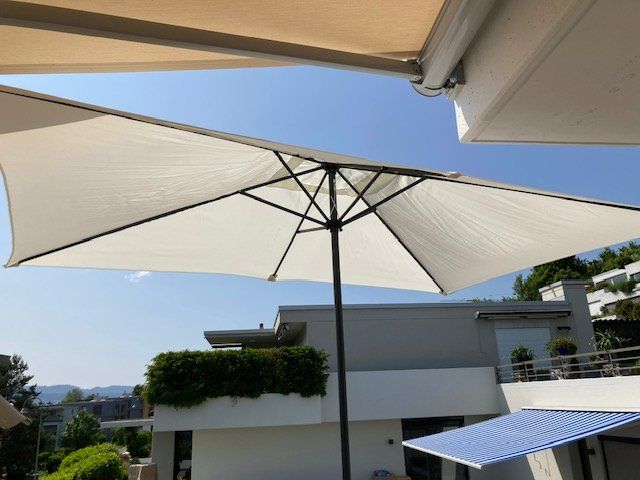 Riesiger weisser Sonnenschirm 2x3m Kaufen auf Ricardo