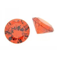 Zirkonia Orange / 1mm rund / 10Stk
