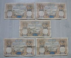 Lot ++ 5 alte Banknoten aus Frankreich ab 1936