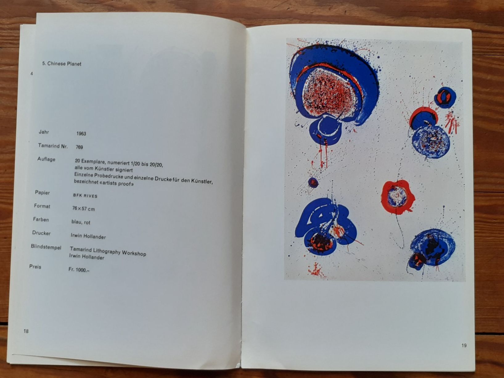 Libri: Sam Francis Lithographien 1963  Katalog Kornfeld, Bern – Usato da Basel venduto da ideashop 5