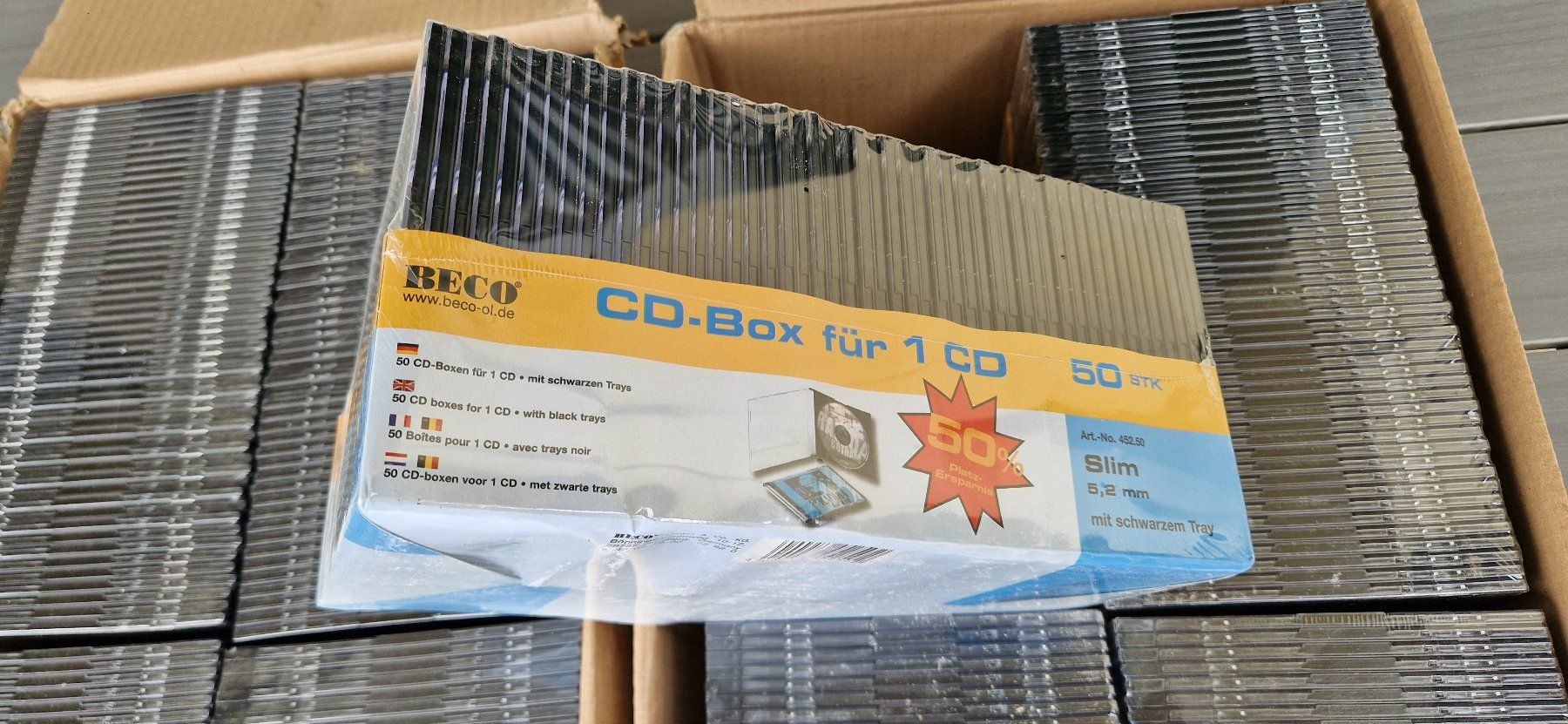Altro in Decorazioni & Accessori: ***** 50 CD-Boxen Slim - Neu ! – Nuovo e nell'imballaggio originale da Villaz-St-Pierre venduto da Ubid 2