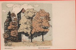 LITHO Schirmerturm LUZERN Heinrich Bachmann