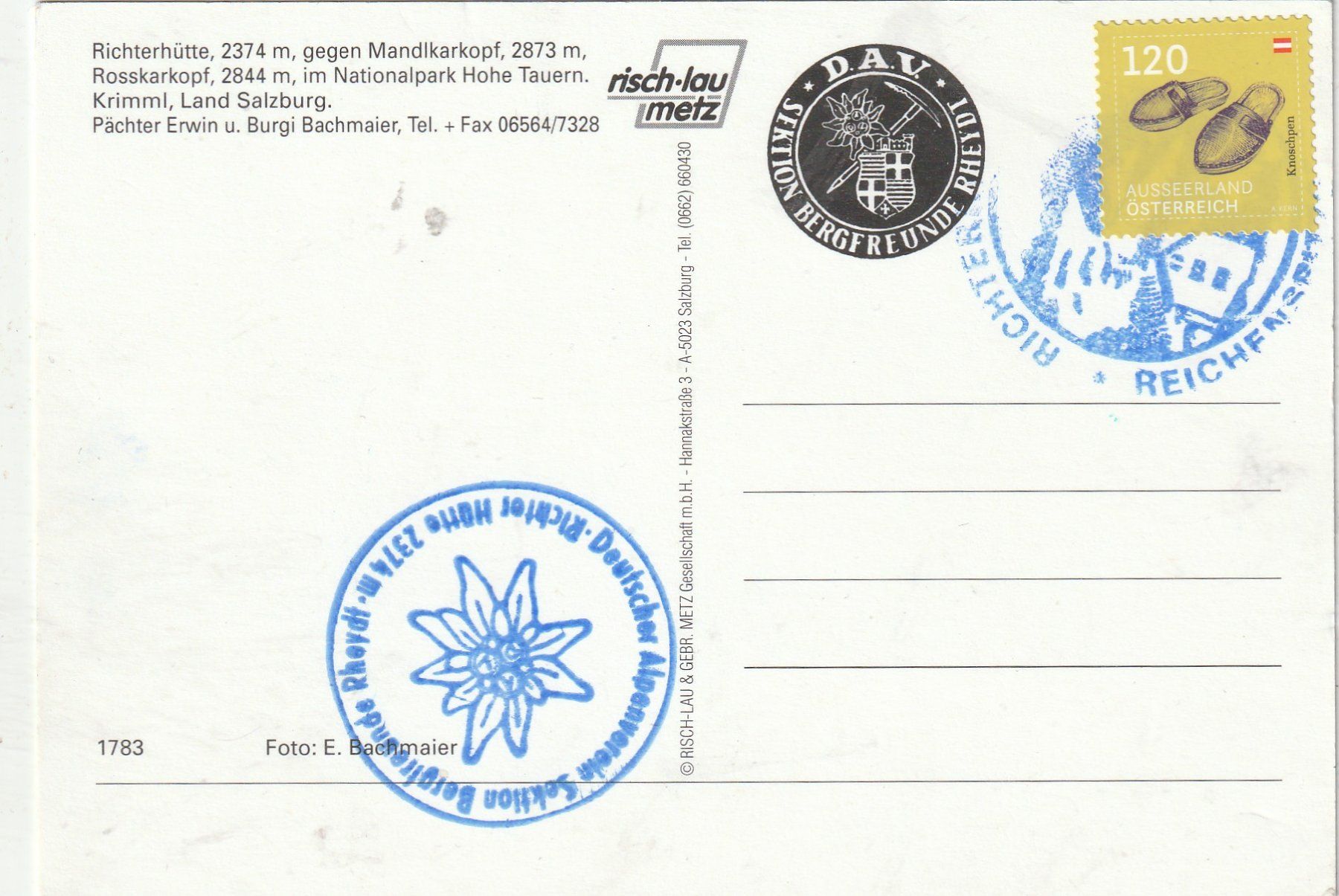 Cartoline postali: Richterhütte – Usato da Lumbrein venduto da made02 1