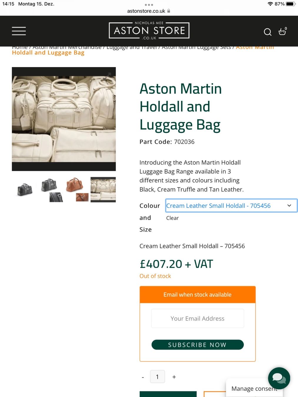 Borse: Aston Martin Reisetasche – Nuovo (secondo la descrizione) da Pratteln venduto da Munggel7 4