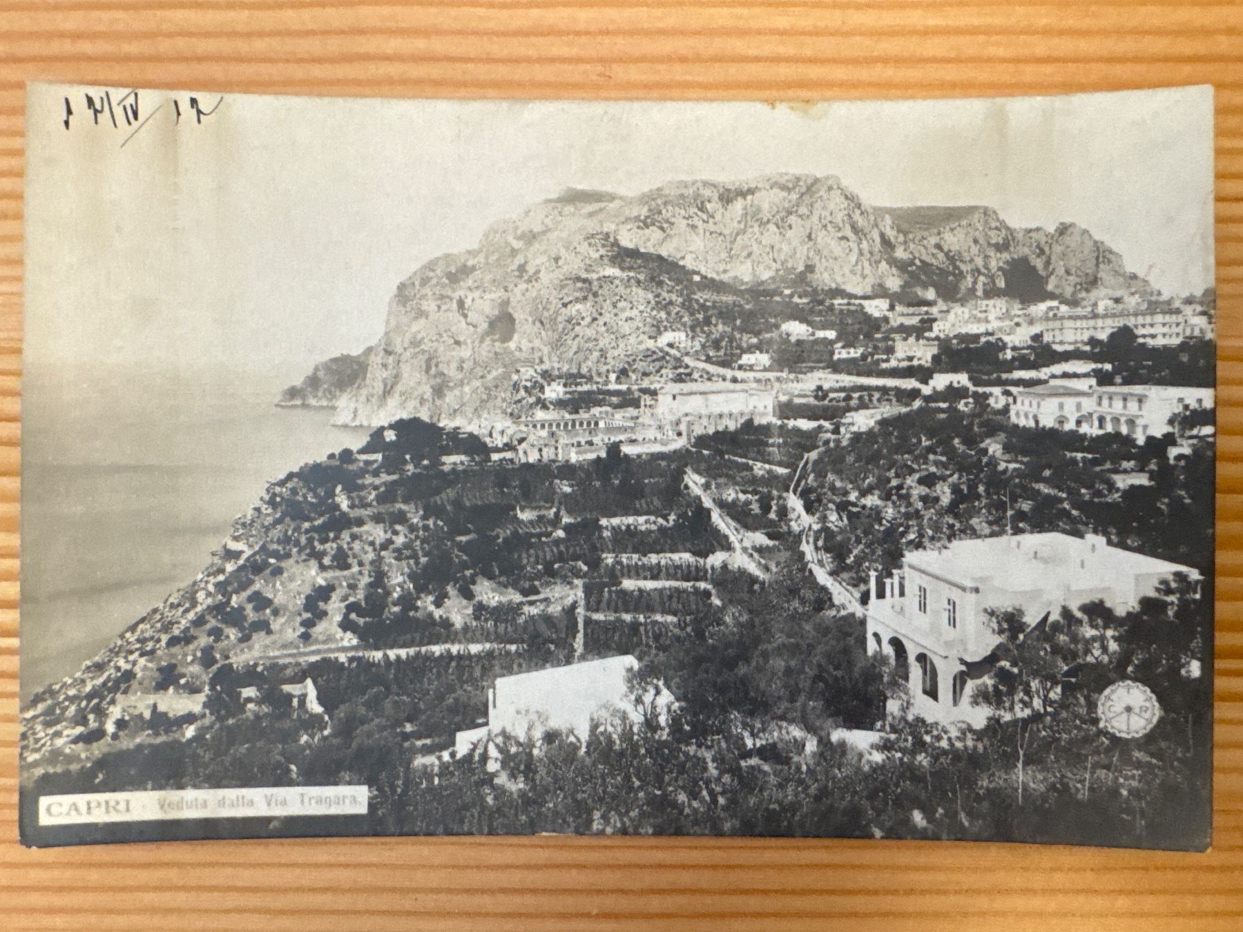 Cartoline postali: Antike Ansichtskarten ITALIEN Capri Veduta della Via Tragara – Usato da Zürich venduto da Tarafo5