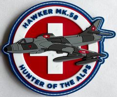 Schweizer Luftwaffe Hawker Hunter Mk 58 PVC Patch