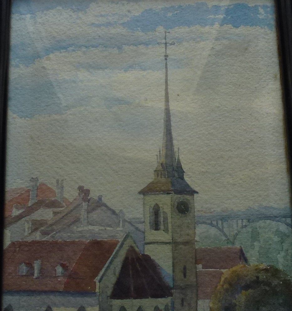 Dipinti: Aquarell ++ Ansicht Nydegg Kirche Bern – Usato da Walkringen venduto da Casablanca777 3