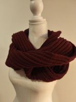 Terranova Strickschal Bordeauxrot - Neu