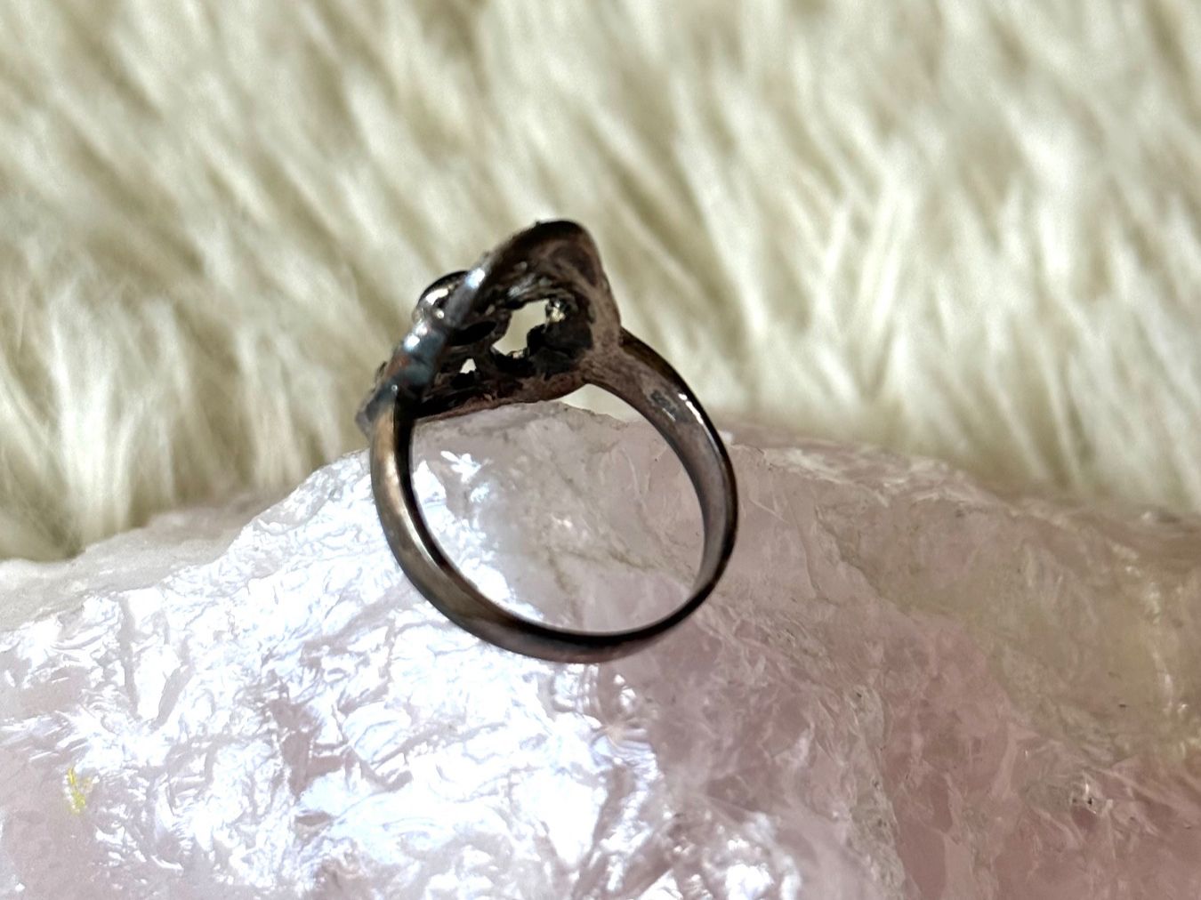 Anelli: Ring Silber 925 mit schwarzem Stein – Usato da Istighofen venduto da Ringparadies 1