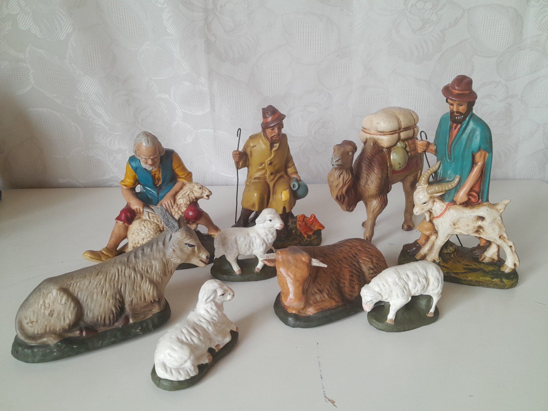 Figuren: Weihnachts Krippenfiguren, 16 teilig, 1962, US Zone-BRD – Gebraucht aus Schwarzenbach SG von utschu09 7