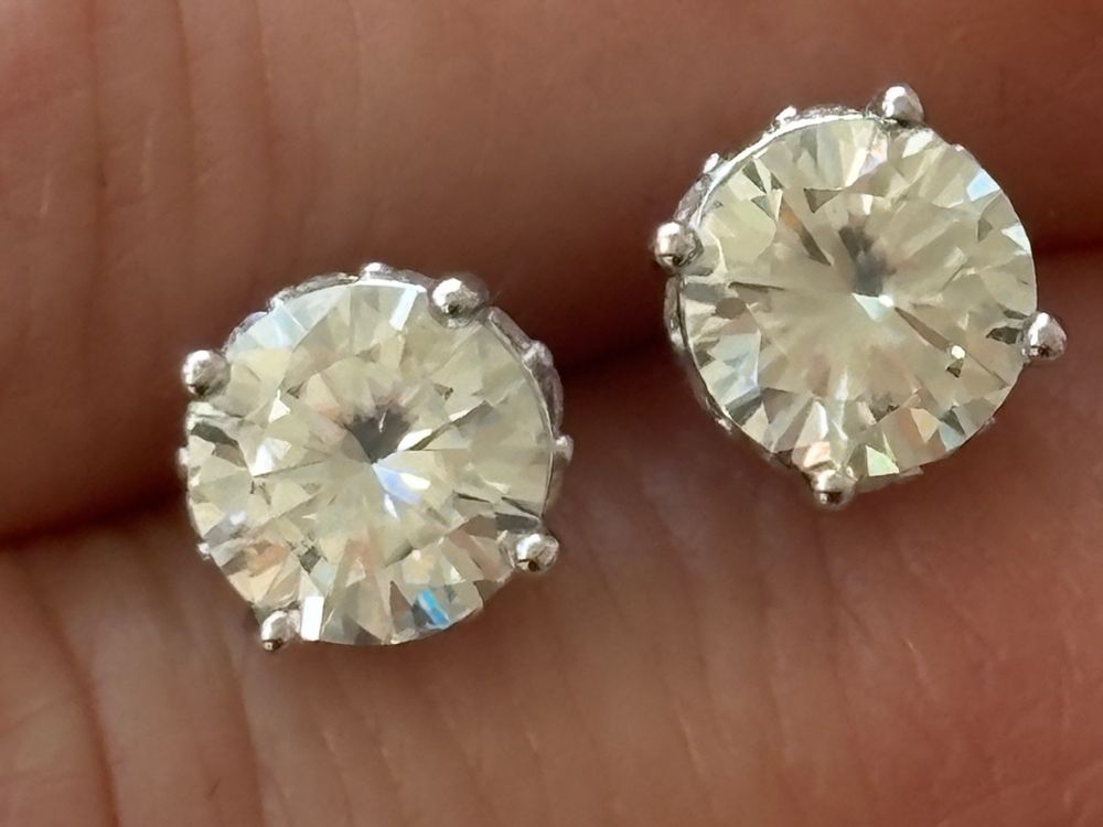 2 Ct Herz Ring Vintage Oberteil Russische Cz Moissanit Simulans Ss Größe 10