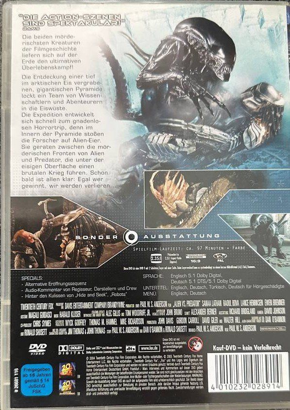 Tutti i DVDs: Alien vs. Predator 1+2 DVDs, Top Zustand – Usato da Beringen venduto da Mantafisch1 1