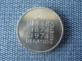 5 Franken 1974 Verfassung