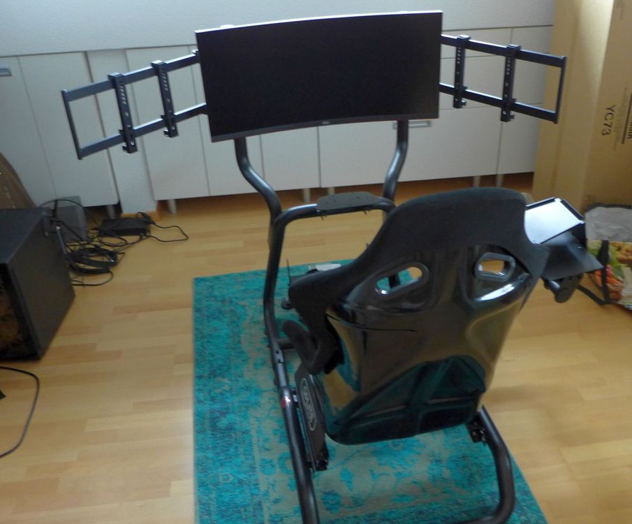 Oplite GTR Simrig Rennsimulator Triple inkl. 1 Monitor (Gebraucht) in ...