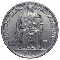Vaticano, 2 Lire 1946, R!
