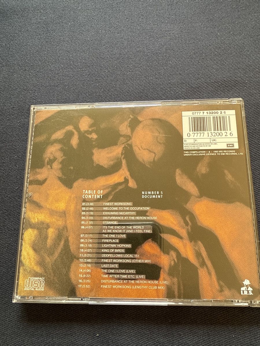 CD: R.E.M. - Document CD, The I.R.S. Yeas 1987 – Usato da Zürich venduto da thomashahn 3