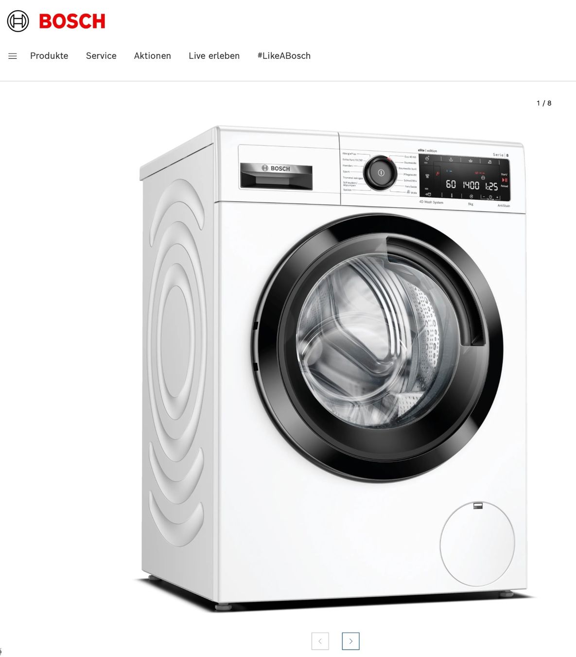Bosch Lavatrici: Bosch Waschmaschine Frontlader 9kg – Usato da Biel/Bienne venduto da Projektorium 9