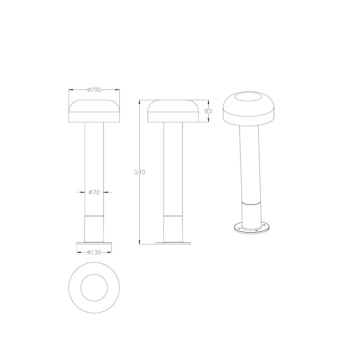 Lampade: Aussen Stehleuchte, IP54, 54 cm Höhe – Nuovo (secondo la descrizione) da Kreuzlingen venduto da Smart-Light 2