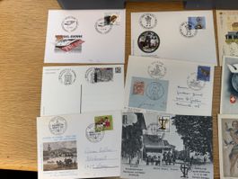 16 Karten Tag der Briefmarke und 17 Briefe 