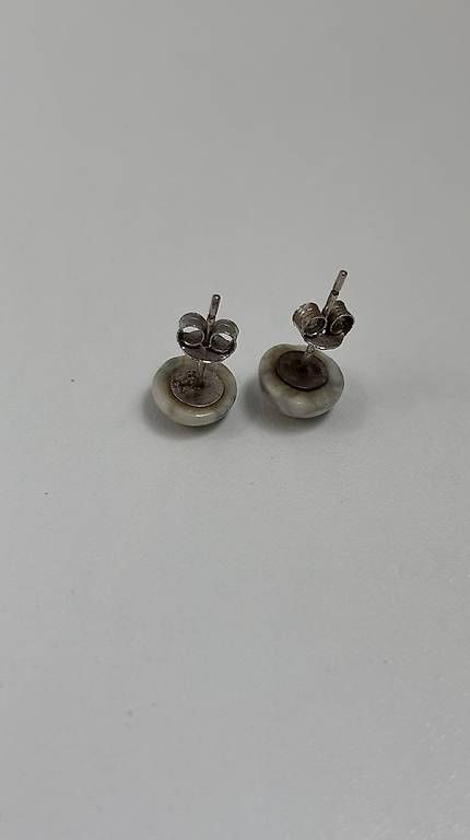 Orecchini pendenti & Orecchini a lobo: Ohrstecker Howlit mit 925 Silber – Nuovo (secondo la descrizione) da Baden venduto da Chrisenft 2