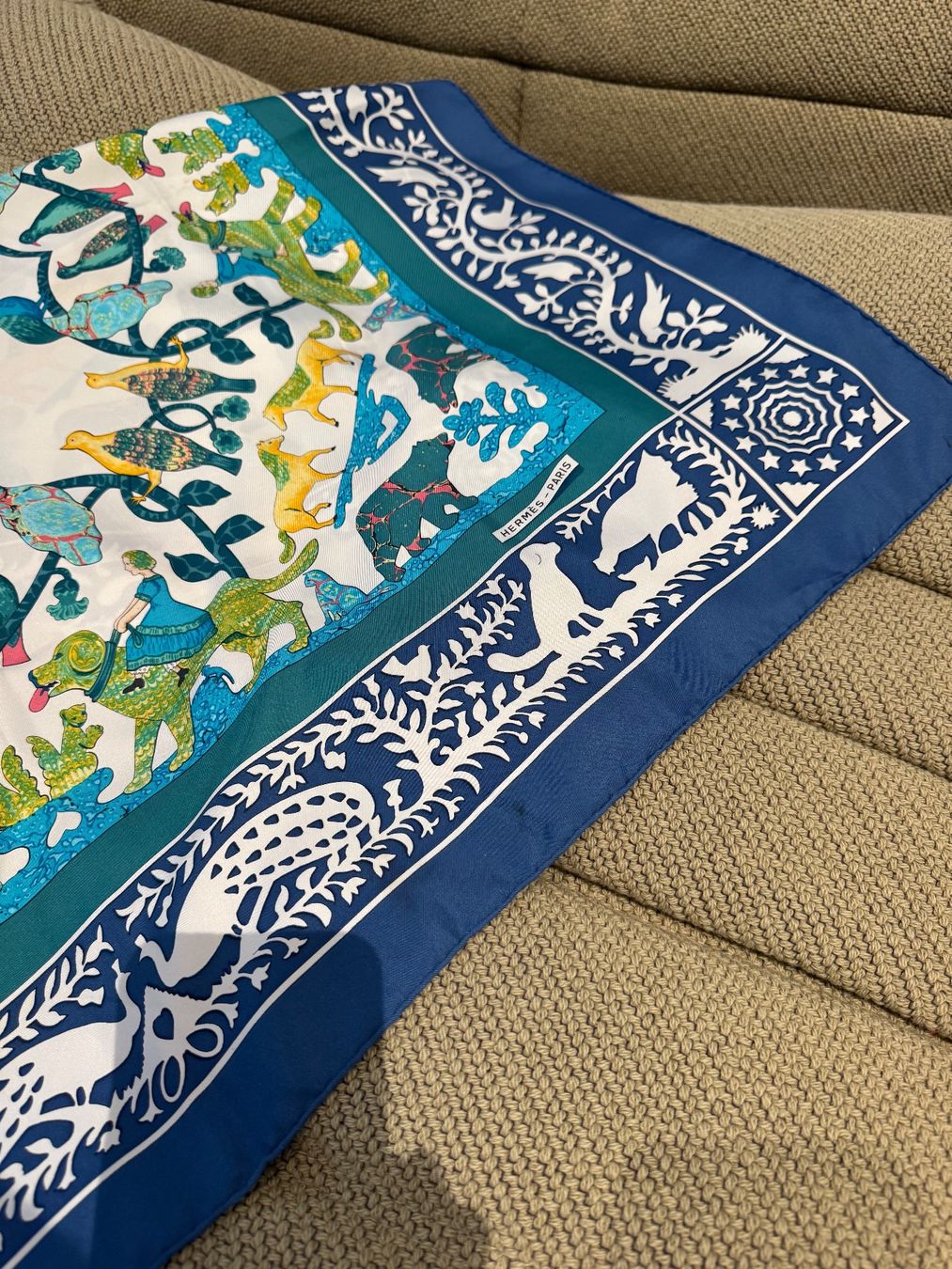 Hermès Foulard & Sciarpe: HERMES TUCH SEIDE 90, EARLY AMERICA – Usato da Schwyz venduto da bofb 9