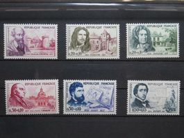 Frankreich 1960 Satz Mi. Nr. 1309-14 **