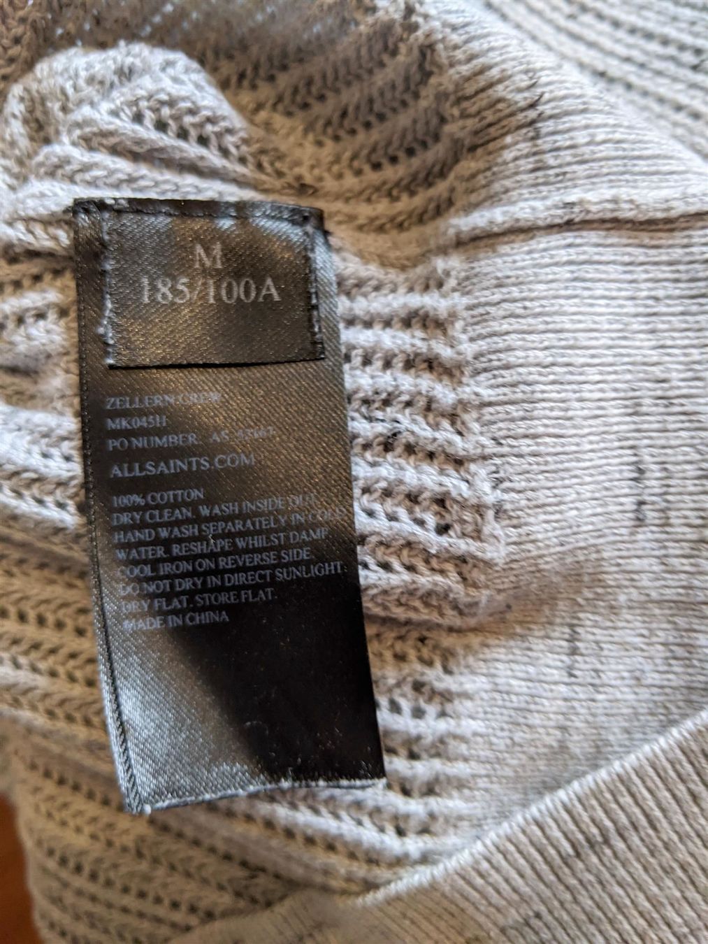 Allsaints Pullover & Sweatshirts: ALLSAINTS : Pull en tricot de coton gris clair M – Neu (gemäss Beschreibung) aus Petit-Lancy von lilycerise 4