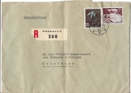 R-Brief Pro Juventute 1949, Frankatur, Schönenwerd