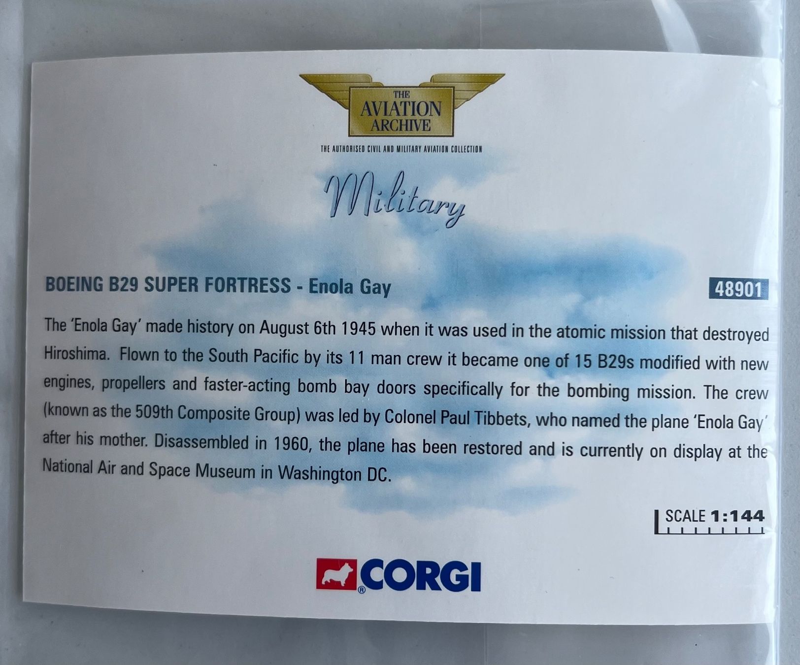 Corgi 48901 BOEING B29 Superfortress - ENOLA GAY (Neu und ...