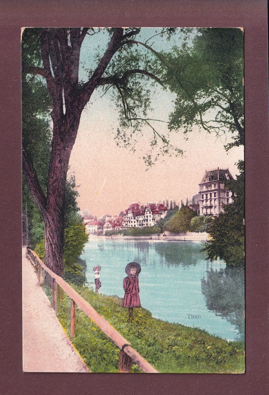 Ansichtskarten: THUN - An die Aare – Gebraucht aus Pully von nicecards