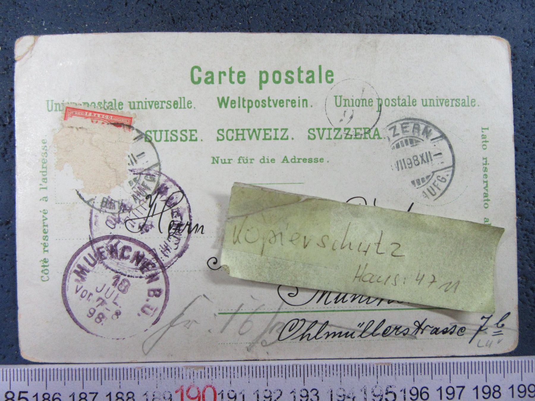 Ansichtskarten: LUZERN 1898 ABEND AM QUAI BELEBT AK LU  BUGS – Gebraucht aus Ettingen von Hausi4711 2