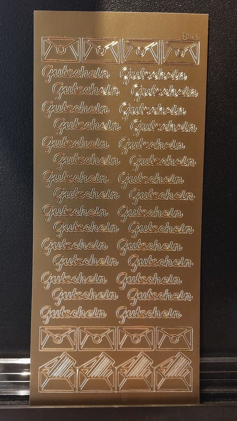 Sticker: "Gutschein" Sticker Gold oder Silber / Neupreis Fr. 2.90 – Nuovo e nell'imballaggio originale da Zollikofen venduto da Blackie 2