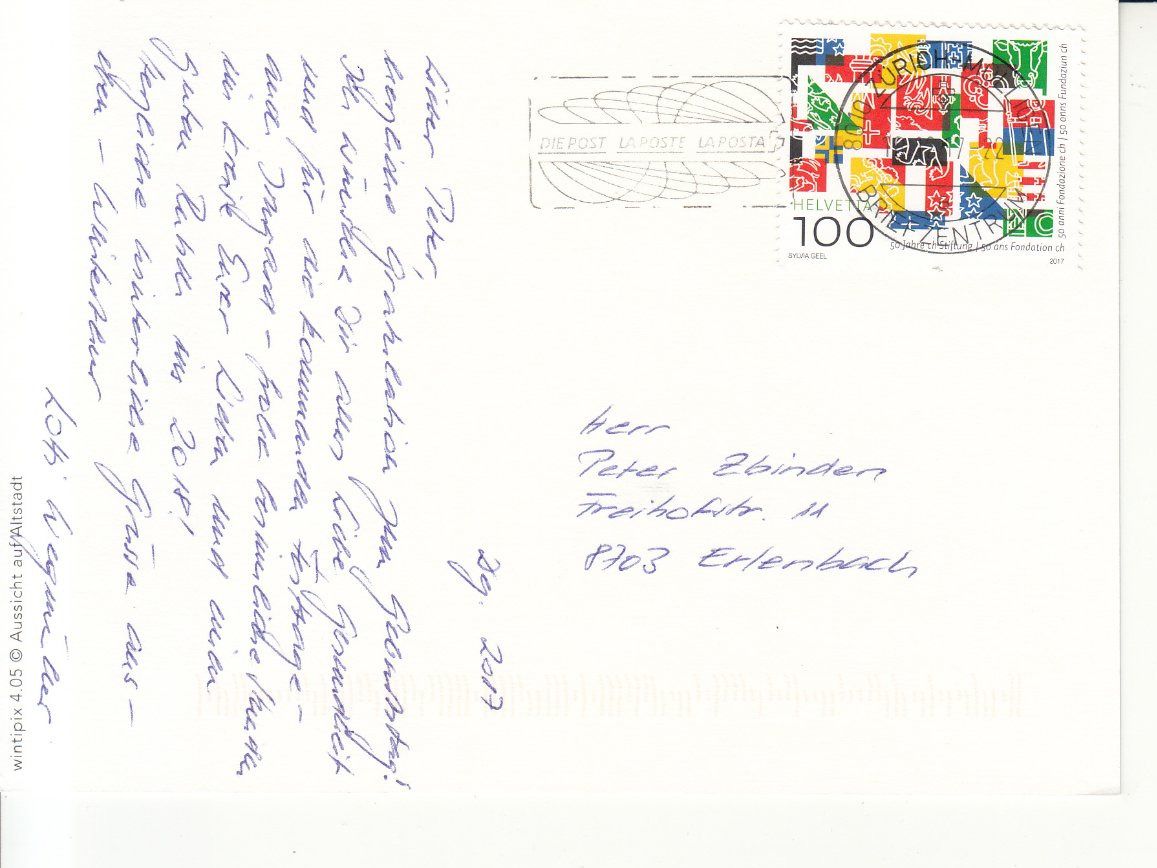 Cartes postales: Winterthur 2017 – D'occasion à Bürglen TG par StampGraf 1