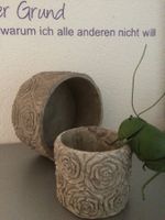 wunderschöne Töpfli/Schalen mit Rosenverzierung gross