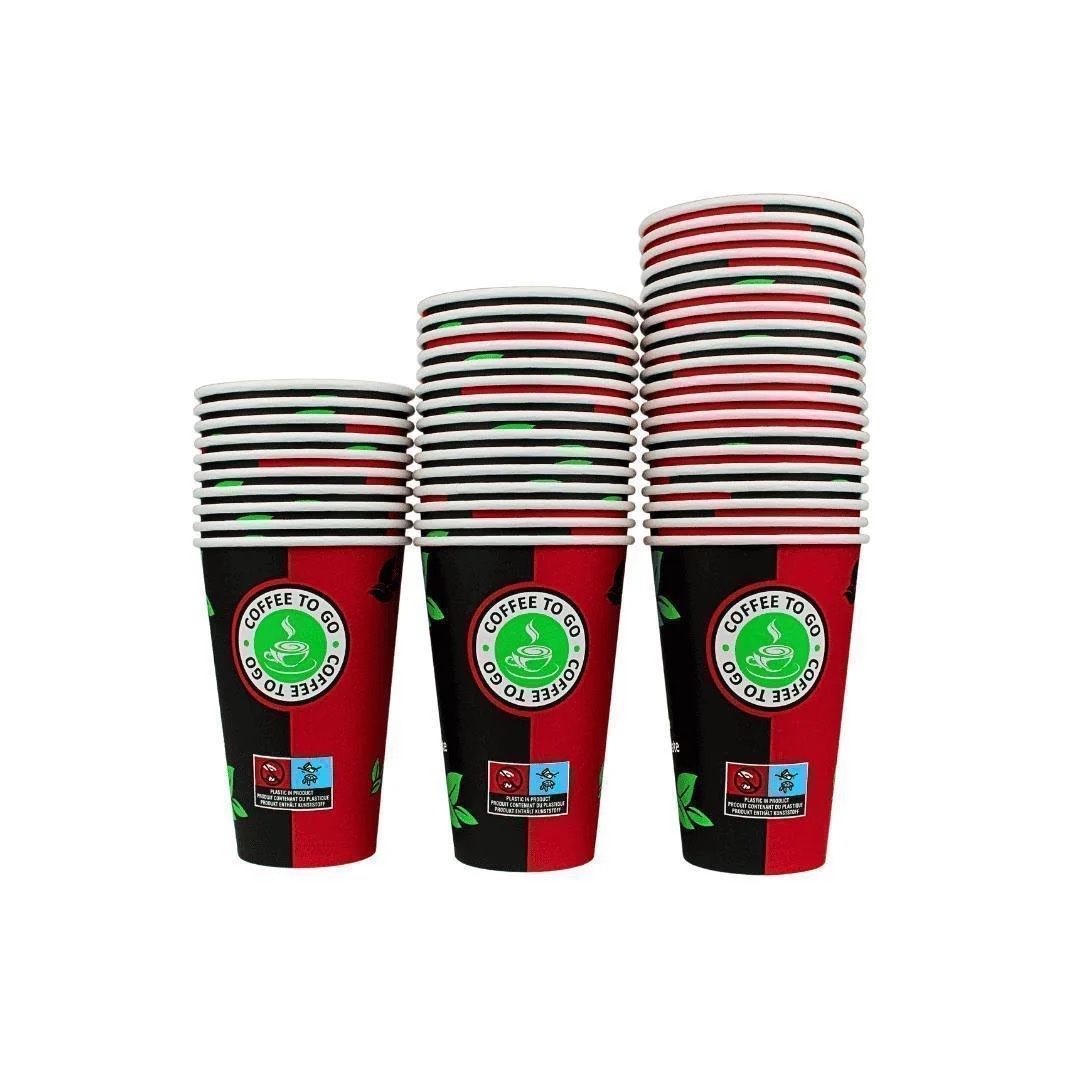 Tazze: 1000 Einweg Kaffeebecher 300ml / 12oz Schwarz/Rot – Nuovo e nell'imballaggio originale da Bülach venduto da StoreInShop.com 1