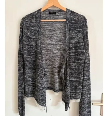 Cardigan Kookai grigio bianco annodabile  come nuovo