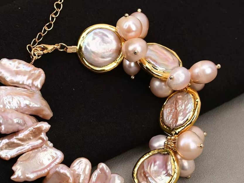 Bracciali & Braccialetti: Rosa Lua Perlen Armband Echt Bracelet Design Perle rose Vrai – Nuovo (secondo la descrizione) da Prilly venduto da ilyria73 6