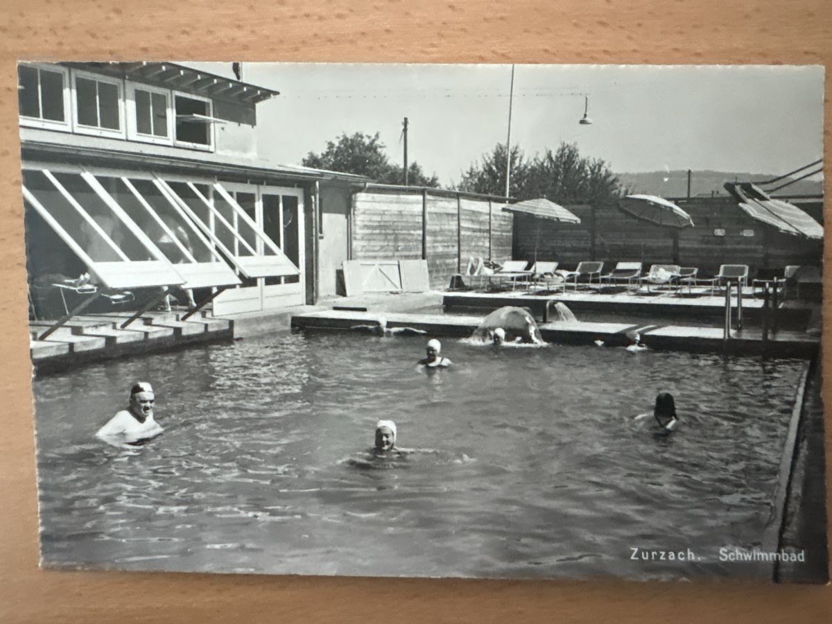 Ansichtskarten: Ansichtskarte Zurzach Schwimmbad/Therme – Gebraucht aus Fislisbach von Badensia54